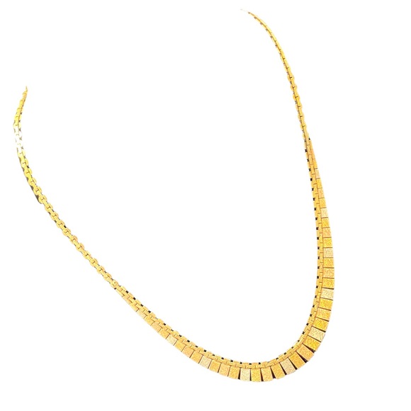 Vintage 14K Solid Gold Heavy Tricolor Cleopatra necklace Heavy’ Italy - Picture 4 of 16